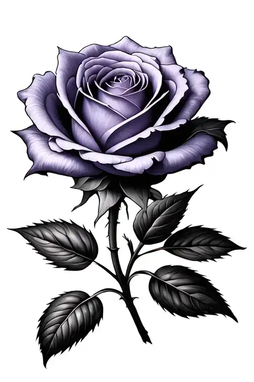 A Single Purple Rose Blooming