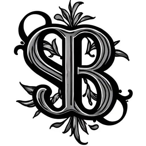 Initials S R G Written Pretty Dainty