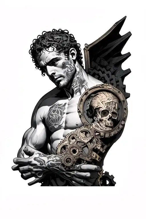 Gear With The Virtuvian Man In It