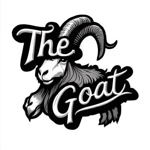 Word Tattoo That Says The Goat