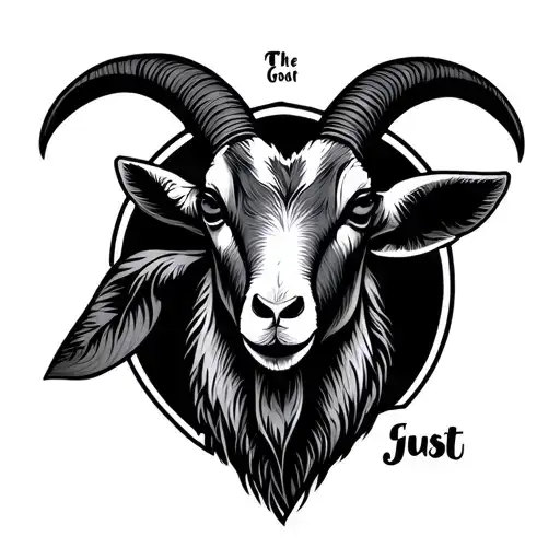 Word Only Tattoo That Says The Goat Just Outline Small