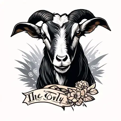 The Goat Tattoo Words Only