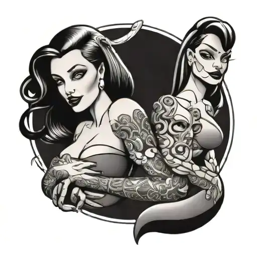 Jessica Rabbit Holding Each Other