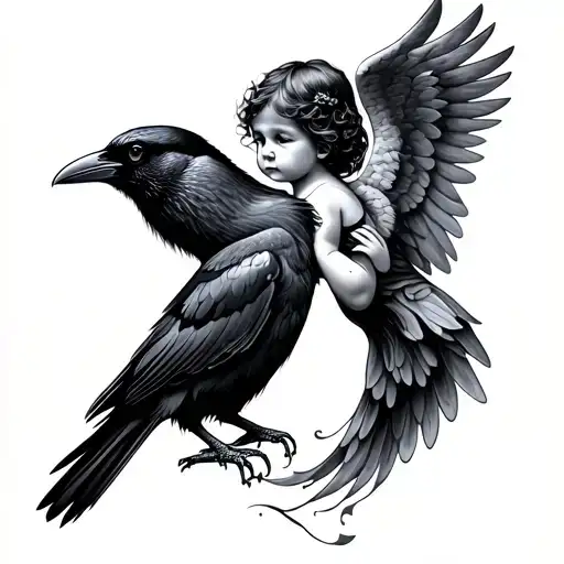 Babyangel And Crow