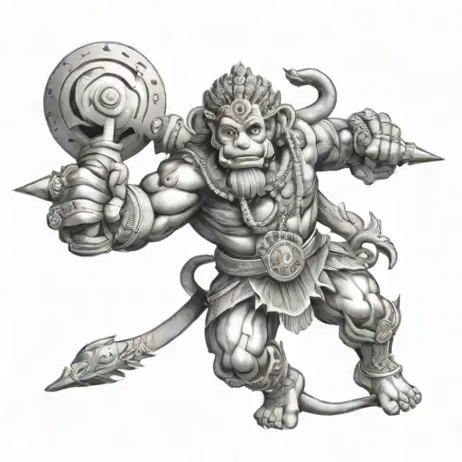 Hanuman Mace And Trident