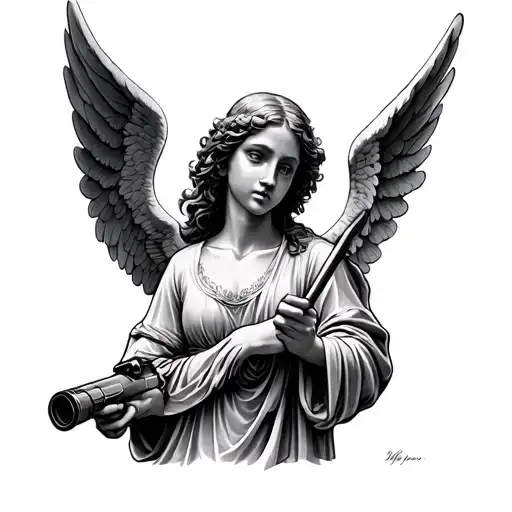 Angel Getting Shot With Cross Hair