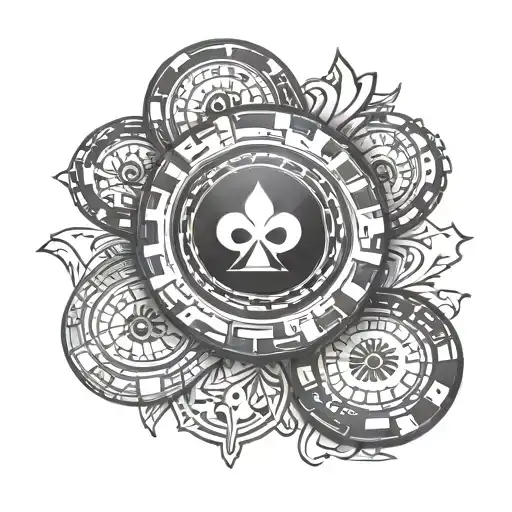 Poker Chip Surrounded