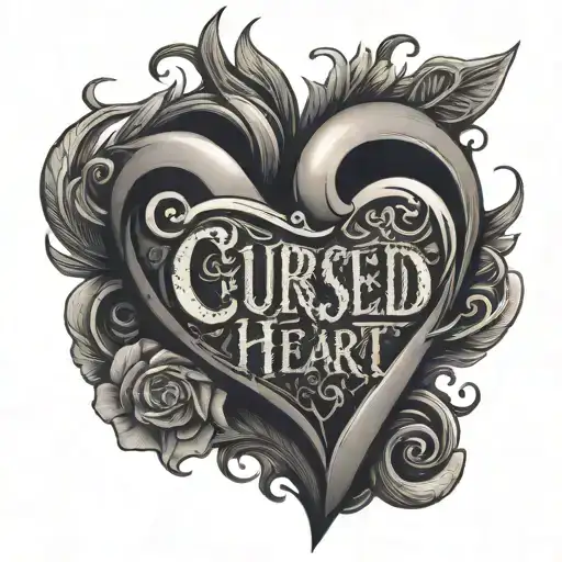Cursed Heart Lettering Spelling