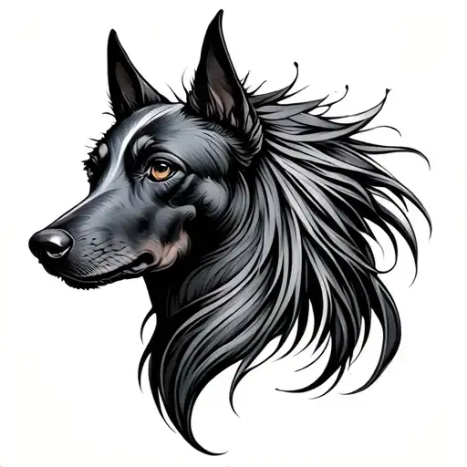 Fineline Kelpie Ear Outline