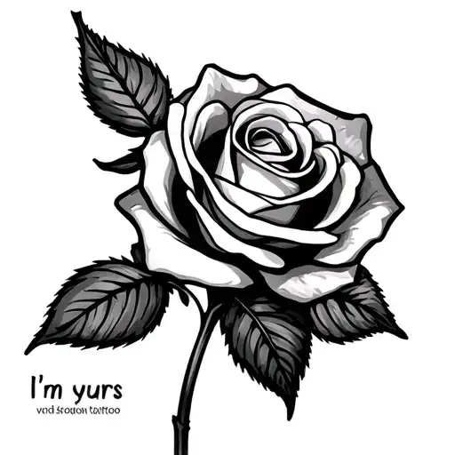 Rose With Word I'm Yours