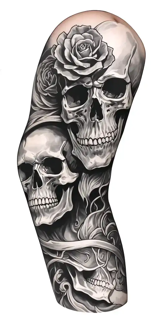 Full Sleeve With Skull