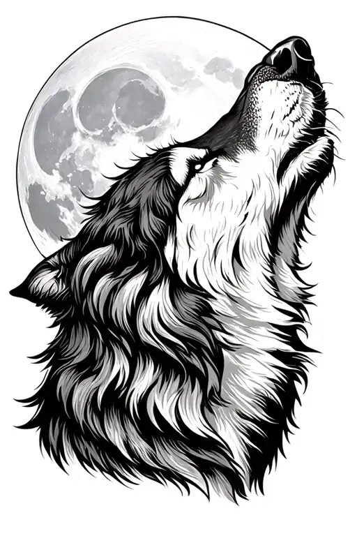 Wolf Howling At The Moon