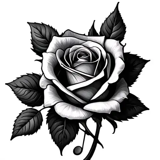 Rose And Music Note