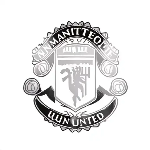 Roses And Man Utd Badge Intertwined