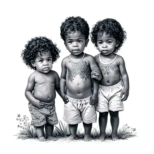 Meaningful Tattoo Four Children