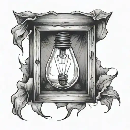 Light Bulb Outside A Box