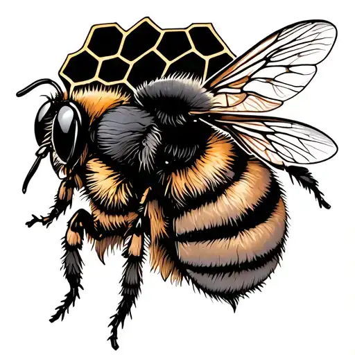 Bee And Honeycomb Small