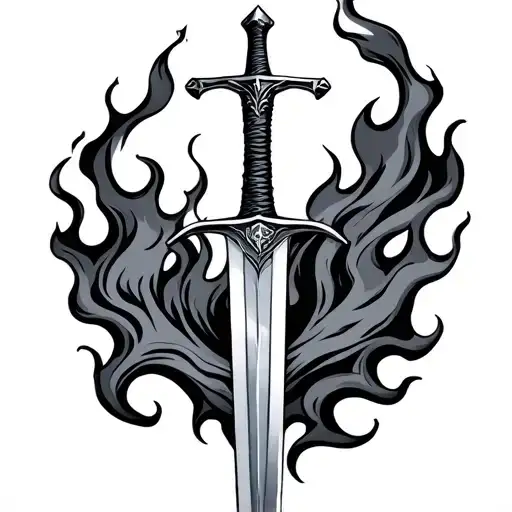 Longsword With Flames