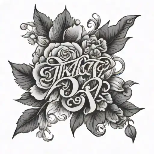 Flowers Surrounding The Word 'Tracy'