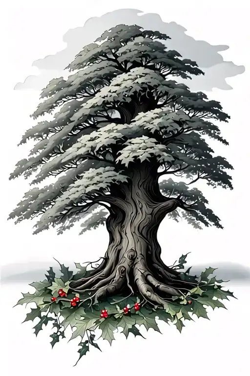 3 Trees Together Elder And Holly And Ivy