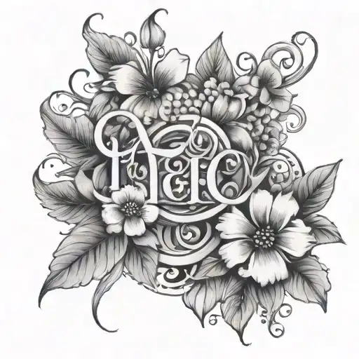 Flowers Surrounding The Word 'Tracy'