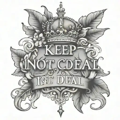 Keep Calm It's Not A Big Deal Tattoo Design