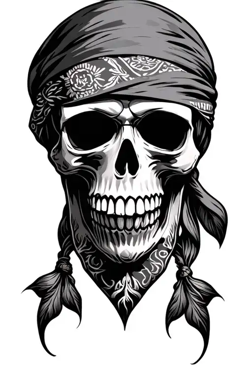 Skull With Bandana Mask