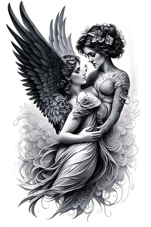 Cosmo And Angels Tattoos Around