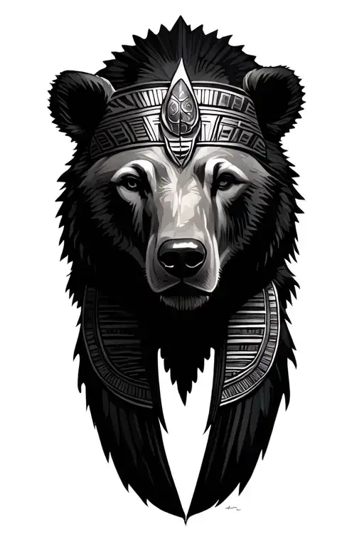 Egyptian And Bear Head