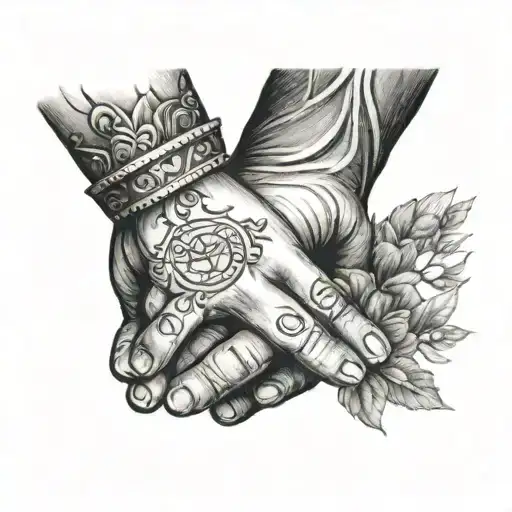 Father Daughter Holding Hands