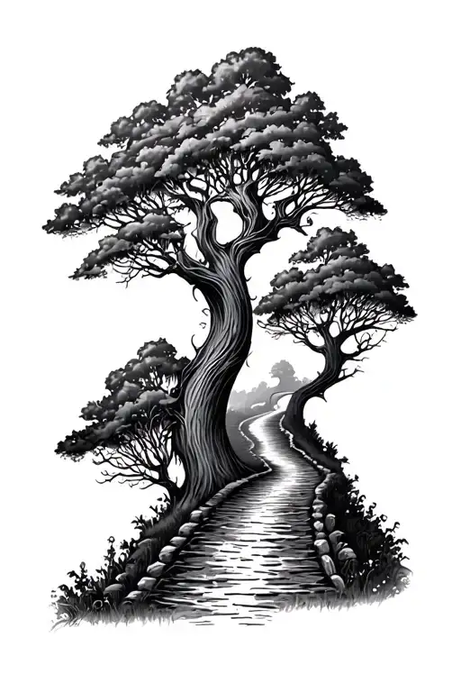 Carving Your Own Pathway Half Sleeve