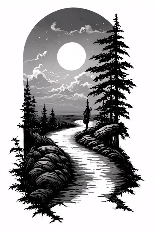 Carving Your Own Pathway Half Sleeve