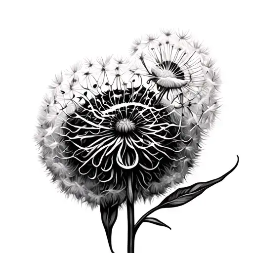 Medusa Blowing Dandelion Flower