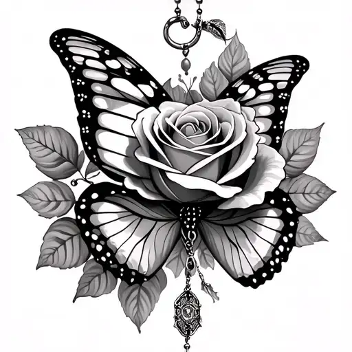 Rose Rosary Butterfly