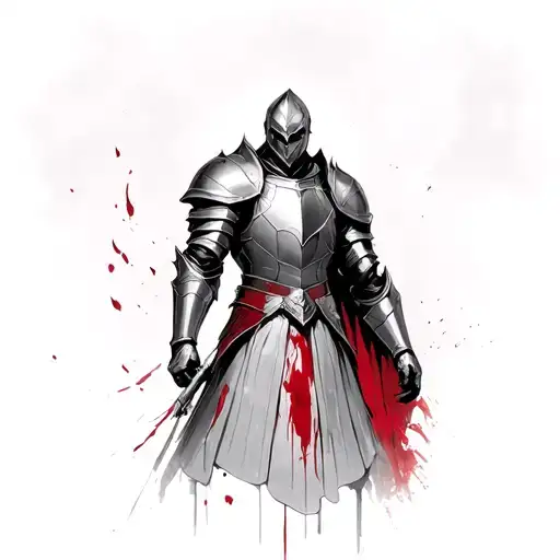 A Leon Knight Who Aya A Lot And Has A Gentleman Armor That Is Bloody