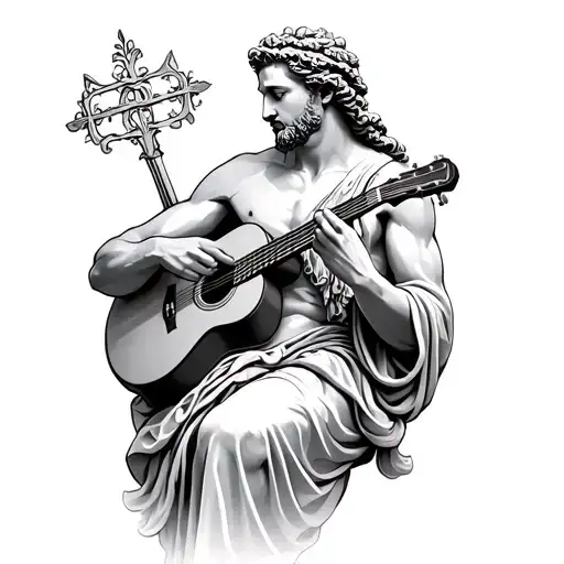 Greek God Playing Music