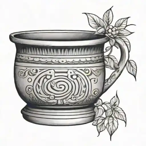 Straight Line And A Clay Pot