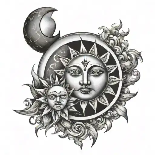 Sun And Moon Shining
