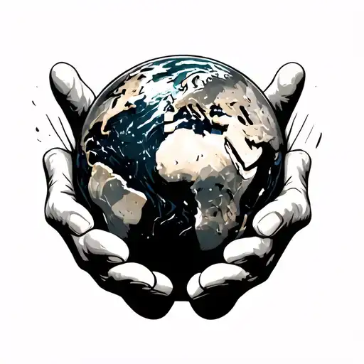 The World Is Yours In Hands Holding