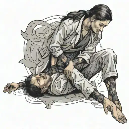 Female Doctor Bjj Fighter Grappling