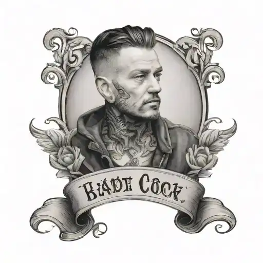 Photo Portrait With Name Written With Another Photo Portrait