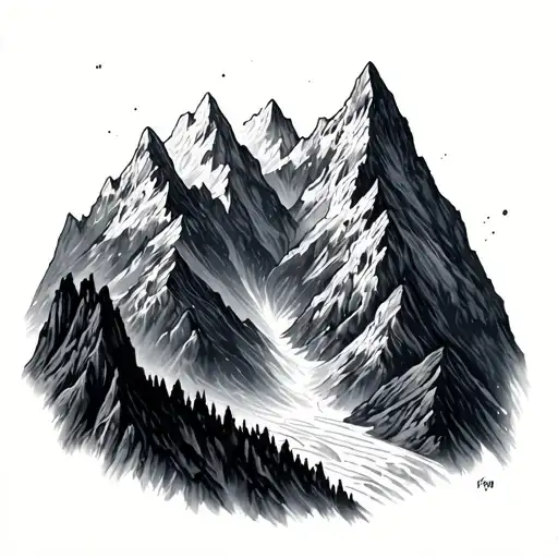 Mountains With My Flaws Burn Though My Skin Hidden