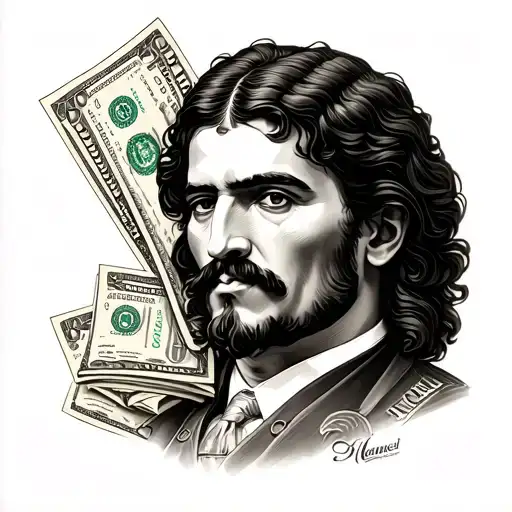 Jesus Malverde With Money