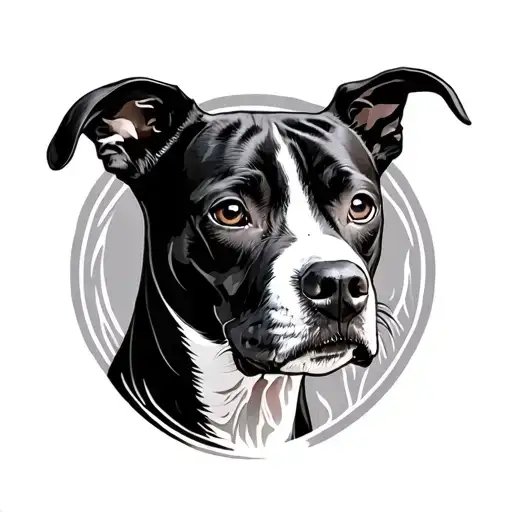 Tree Of Life Half Face Pit Bull Terrier Half Jack Russell Aussie Mix