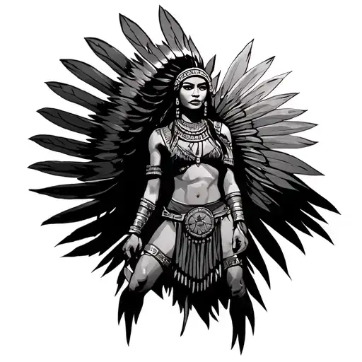 Inca Woman Warrior Woman Standing