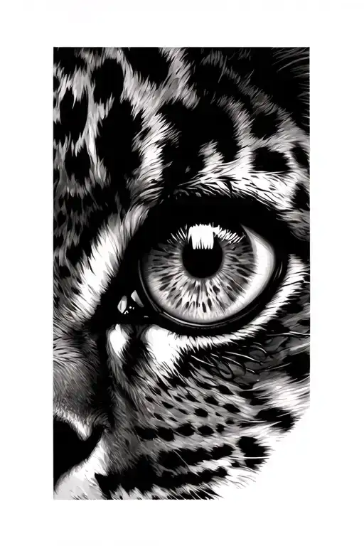 My Eye And A Leopard Eye Next To Each Other