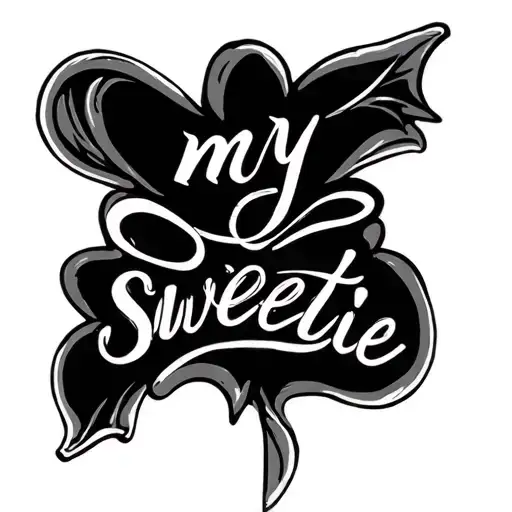 My Sweetie' Written In Cursive Writing In Greek