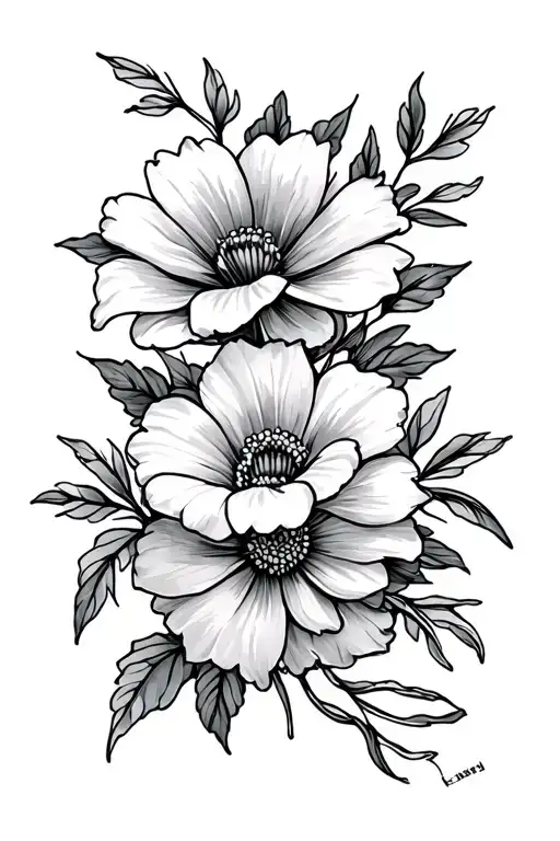 December October November July September Birth Month Flower Sleeve