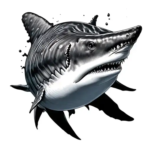 Whale Shark With Number 5