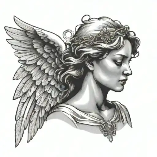 Angel Wearing Blind Folded